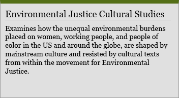 Click here to visit the Environmental Justice Cultural Studies Subsection