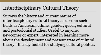 Click here to visit the Interdisciplinary Cultural Theory Subsection