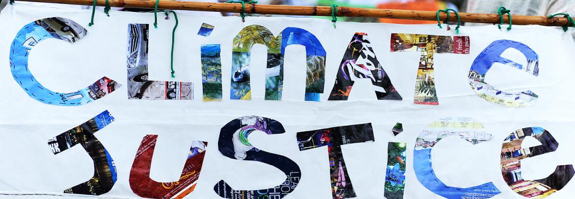climate justice banner