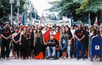 Hawaiian sovergnty demonstration